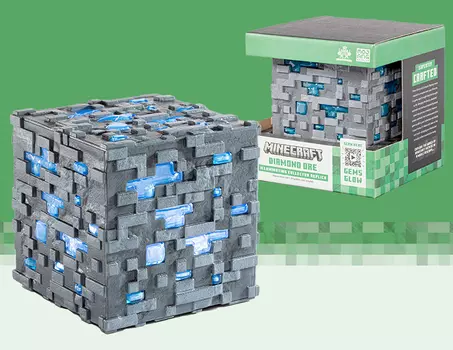 Фонарь Minecraft в виде блока алмазной руды