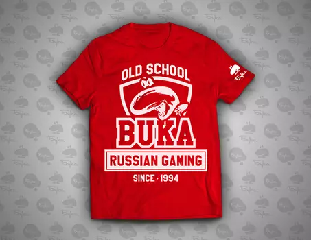 Футболка BUKA OLD SCHOOL Красная (Размер 2XL)