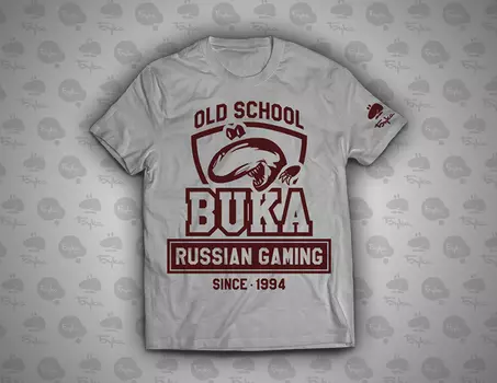 Футболка BUKA OLD SCHOOL Серая (Размер 3XL)