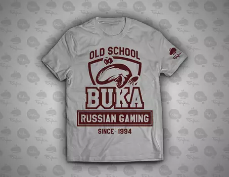 Футболка BUKA OLD SCHOOL Серая (Размер S)