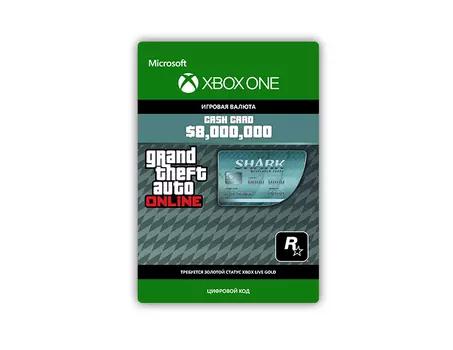 Игровая валюта GTA Online: платежная карта «Мегалодон» (цифровая версия) (Xbox One + Xbox Series X|S) (RU)