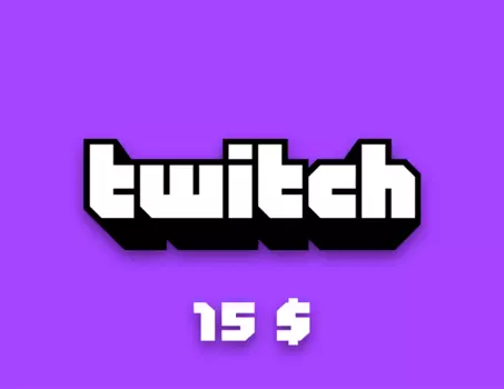 Карта оплаты Twitch 15 USD (USA) [Цифровая версия] (PC)