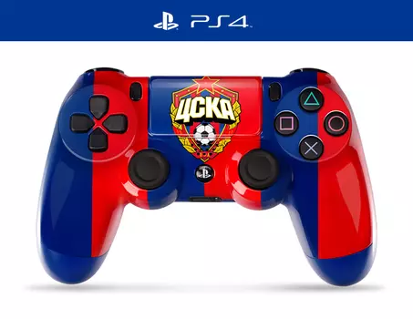 Кастомизированный беспроводной контроллер DualShock 4 "ЦСКА Красно-Синий"