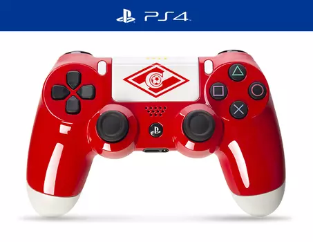 Кастомизированный беспроводной контроллер DualShock 4 Спартак "Красно-белый"