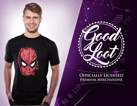 Мужская футболка Marvel Comics Spiderman Mask (Размер XL)