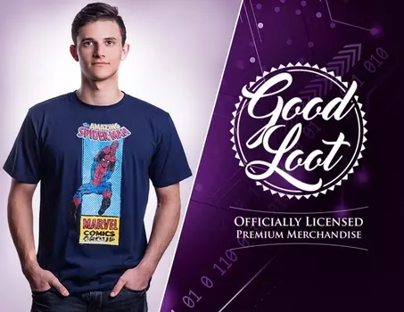 Мужская футболка Marvel Spiderman Comics (Размер XS)