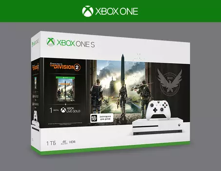 Xbox One S (1 ТБ) + Tom Clancy’s The Division 2 (Комплект)