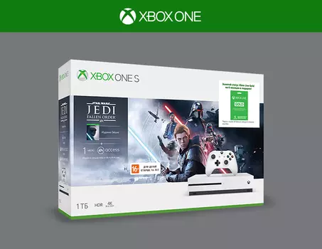 Xbox One S 1ТБ STAR WARS Jedi: Fallen Order + Xbox Live Gold 6 месяцев (Комплект)