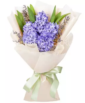 Букет Гиацинтов с Лимониумом