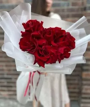 Букет из Бордовых Французских Роз