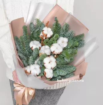 Букет из Хлопка и Нобилиса