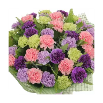 Букет из разноцветных гвоздик микс