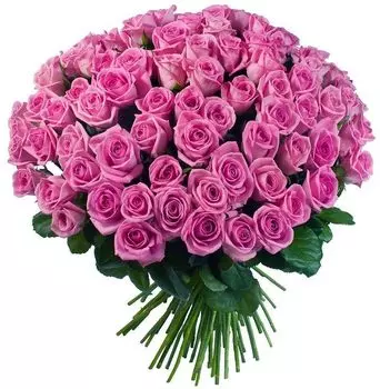 Букет из розовой розы