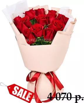 Букет Красных Роз в Матовой упаковке