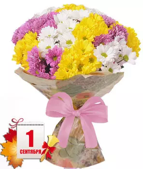 Букет Ярких Хризантем