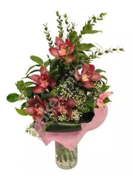 Букет с 5 орхидеями цимбидиум