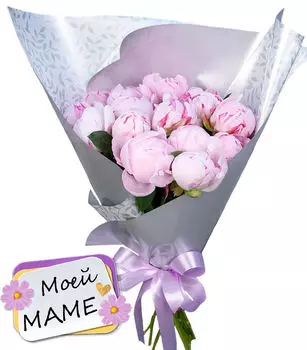 Букет с Нежными Розовыми Пионами