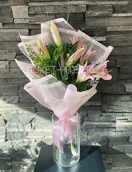 Букет с Розовыми Лилиями!