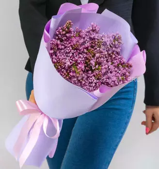 Букет Сиреневой Сирени в Упаковке