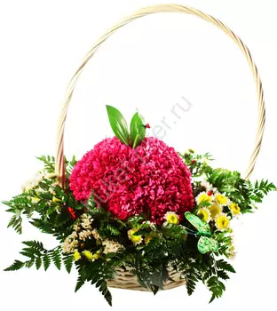 Композиция Красное яблоко в Корзине