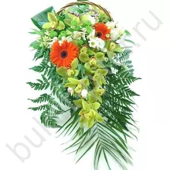 Корзина с орхидеями