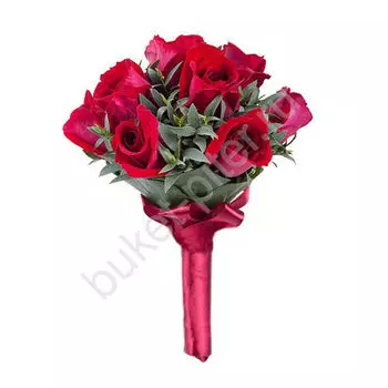 Свадебный букет из 19 красных роз