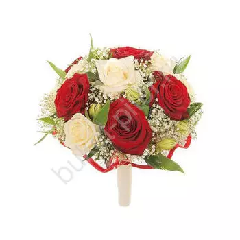 Свадебный букет из альстромерий и роз