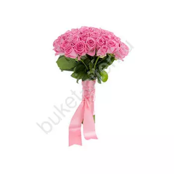 Свадебный букет из роз и зелени