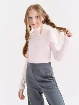 Бадлон с волнистым воротом "Розовый" 7+