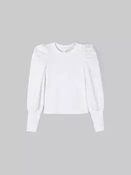 Блузка из лапши для девочки "Белая" 7+