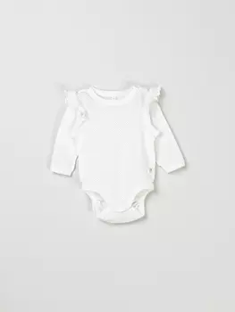 Боди с крылышками "Молоко" из ажурного хлопка 0+