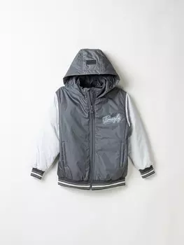 Бомбер с капюшоном "Графит" утепленный 7+