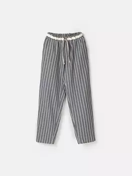 Брюки хлопковые "Полоска Графит" 7+