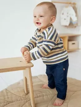 Брюки из джинскота "Джинс" с отворотами 0+