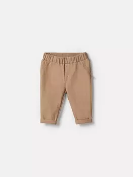 Брюки из джинскота "Миндаль" с отворотами 0+