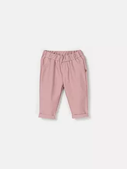 Брюки из джинскота "Пепельная роза" с отворотами 0+