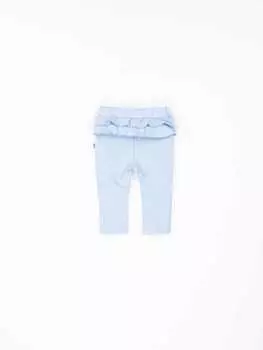 Брюки из джинскота с рюшей "Голубые" 0+