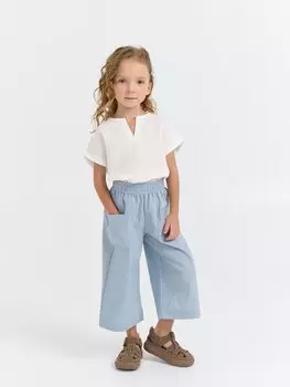 Брюки кюлоты хлопковые "Летний джинс"