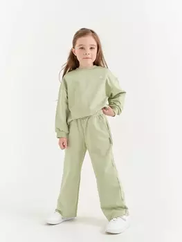 Брюки палаццо облегченные "Шалфей"