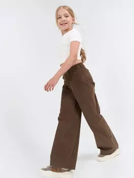 Брюки палаццо вельветовые "Трюфель" 7+