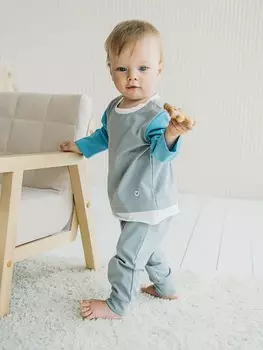 Брюки "Пепел" со спущенным шагом 0+