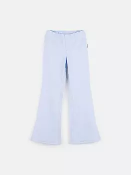 Брюки расклешенные с разрезами "Светлый деним" подростковые