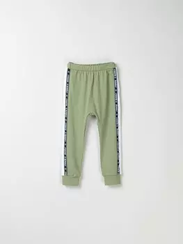 Брюки со спущенным шагом и лампасами "Олива"