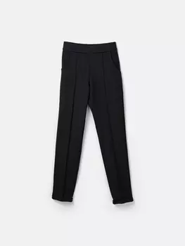 Брюки зауженные "Черные" для девочки 7+