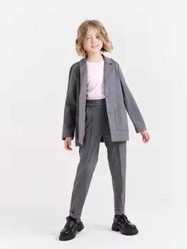 Брюки зауженные "Серые" для девочки 7+