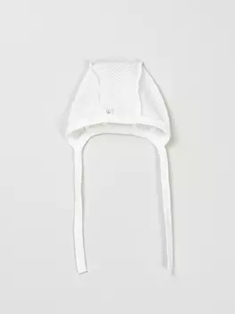 Чепчик "Молоко" из ажурного хлопка 0+