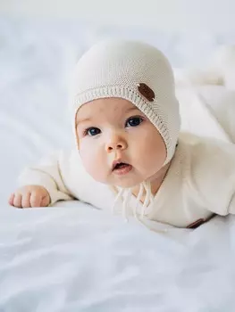 Чепчик вязаный "Тофу" 0+