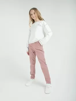 Чиносы из джинскота "Пепельная роза" 7+