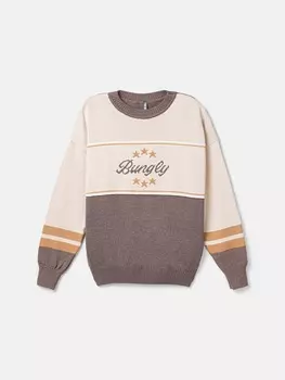 Джемпер вязаный "Латте/Шоколад" 7+