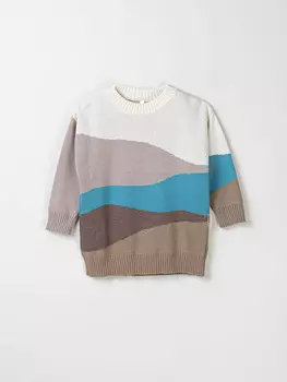 Джемпер вязаный удлиненный "Горизонт"